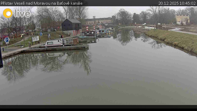 Baťův kanál - Přístav Veselí nad Moravou na Baťově kanále - 20.12.2025 v 10:45