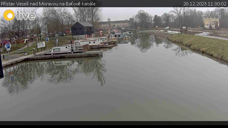 Baťův kanál - Přístav Veselí nad Moravou na Baťově kanále - 20.12.2025 v 11:30