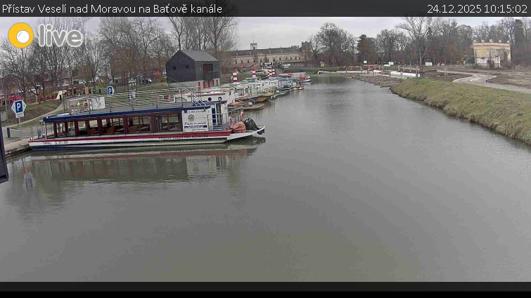 Baťův kanál - Přístav Veselí nad Moravou na Baťově kanále - 24.12.2025 v 10:15