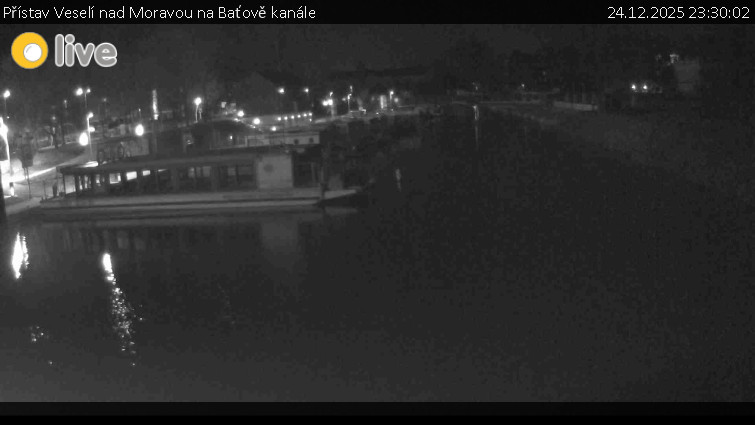 Baťův kanál - Přístav Veselí nad Moravou na Baťově kanále - 24.12.2025 v 23:30
