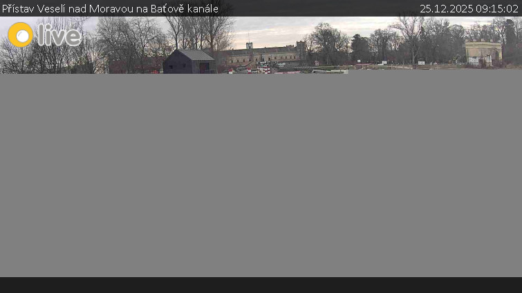 Baťův kanál - Přístav Veselí nad Moravou na Baťově kanále - 25.12.2025 v 09:15