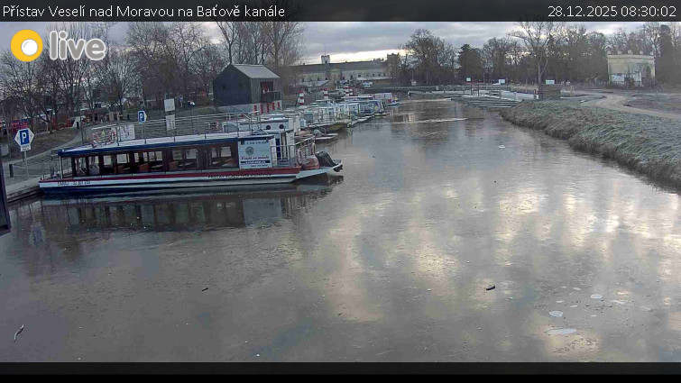Baťův kanál - Přístav Veselí nad Moravou na Baťově kanále - 28.12.2025 v 08:30