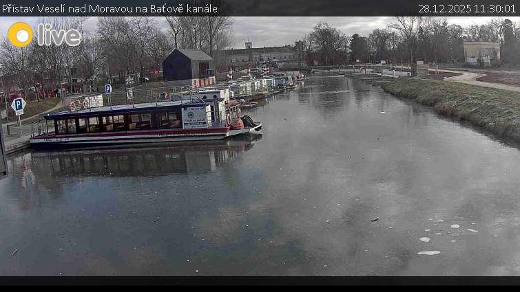 Baťův kanál - Přístav Veselí nad Moravou na Baťově kanále - 28.12.2025 v 11:30