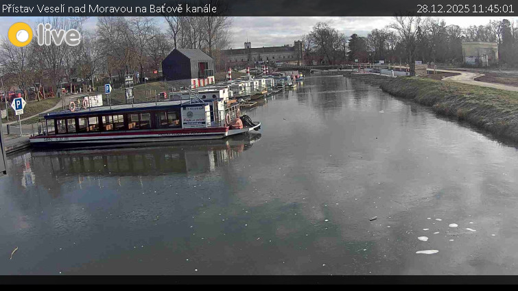 Baťův kanál - Přístav Veselí nad Moravou na Baťově kanále - 28.12.2025 v 11:45