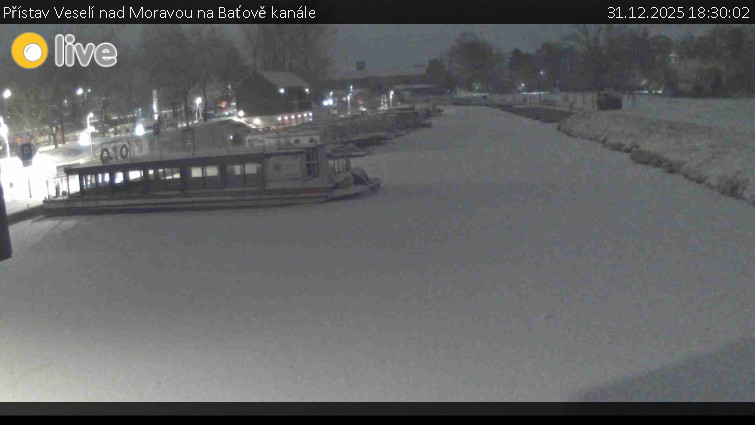 Baťův kanál - Přístav Veselí nad Moravou na Baťově kanále - 31.12.2025 v 18:30