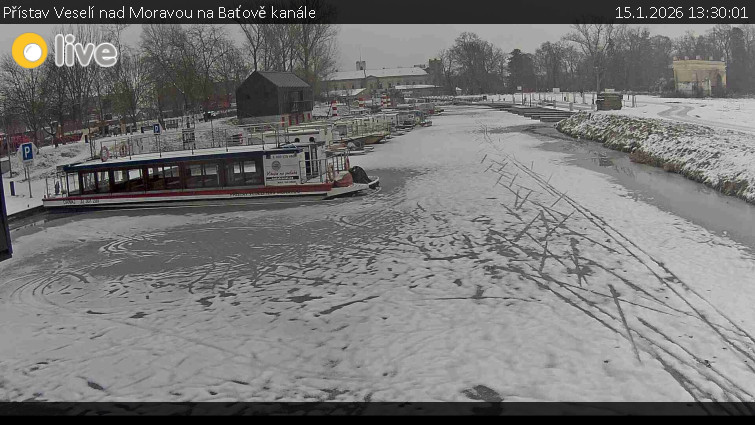 Baťův kanál - Přístav Veselí nad Moravou na Baťově kanále - 15.1.2026 v 13:30