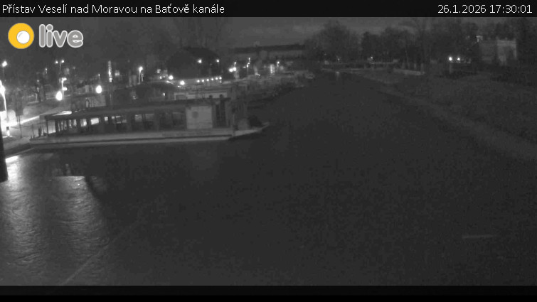 Baťův kanál - Přístav Veselí nad Moravou na Baťově kanále - 26.1.2026 v 17:30