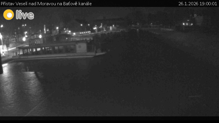 Baťův kanál - Přístav Veselí nad Moravou na Baťově kanále - 26.1.2026 v 19:00