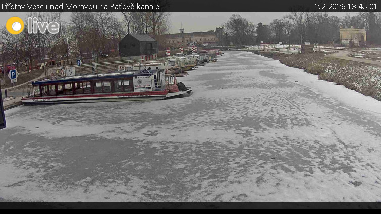 Baťův kanál - Přístav Veselí nad Moravou na Baťově kanále - 2.2.2026 v 13:45