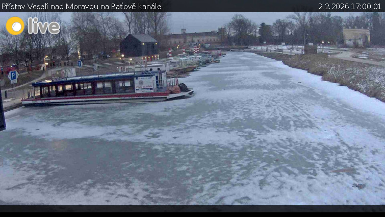 Baťův kanál - Přístav Veselí nad Moravou na Baťově kanále - 2.2.2026 v 17:00