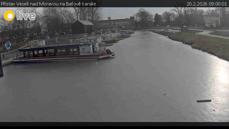 Baťův kanál - Přístav Veselí nad Moravou na Baťově kanále - 20.2.2026 v 09:00