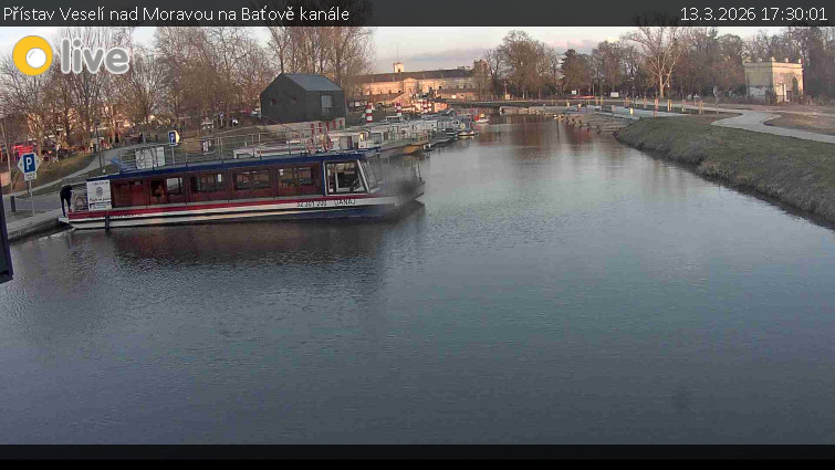 Baťův kanál - Přístav Veselí nad Moravou na Baťově kanále - 13.3.2026 v 17:30