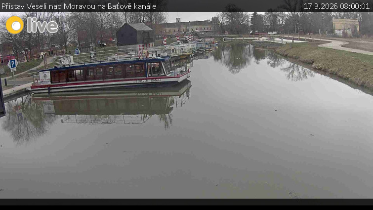 Baťův kanál - Přístav Veselí nad Moravou na Baťově kanále - 17.3.2026 v 08:00