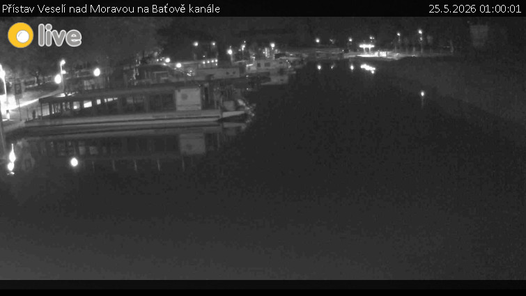 Baťův kanál - Přístav Veselí nad Moravou na Baťově kanále - 25.5.2026 v 01:00