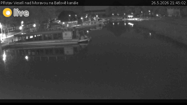 Baťův kanál - Přístav Veselí nad Moravou na Baťově kanále - 26.5.2026 v 21:45