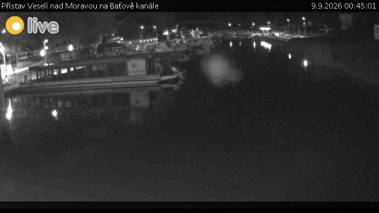 Baťův kanál - Přístav Veselí nad Moravou na Baťově kanále - 9.9.2026 v 00:45