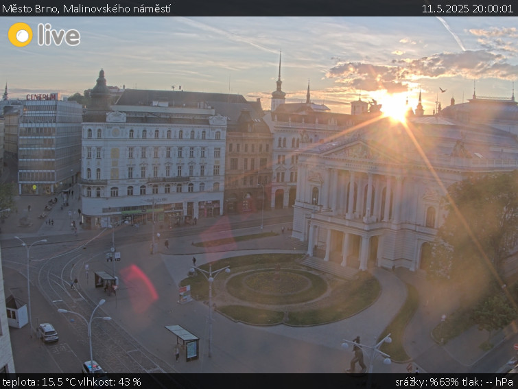 Město Brno - Malinovského náměstí - 11.5.2025 v 20:00 Město Brno - Malinovského náměstí - 11.5.2025 v 20:00