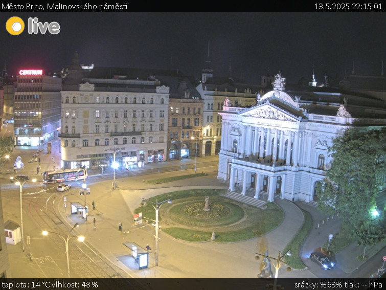 Město Brno - Malinovského náměstí - 13.5.2025 v 22:15 Město Brno - Malinovského náměstí - 13.5.2025 v 22:15