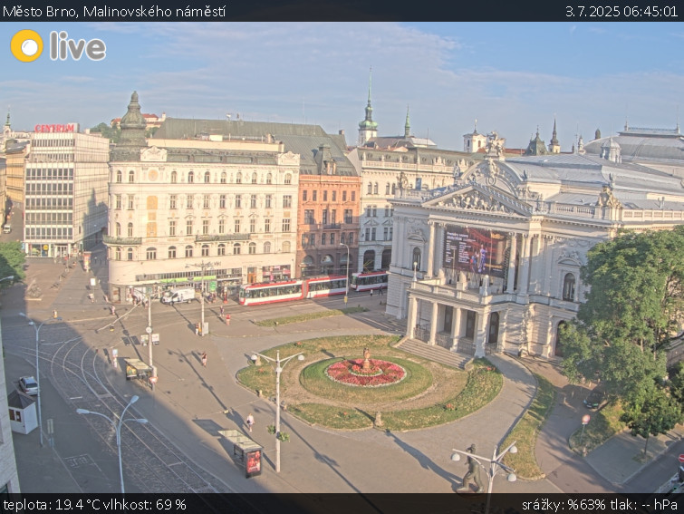 Město Brno - Malinovského náměstí - 3.7.2025 v 06:45