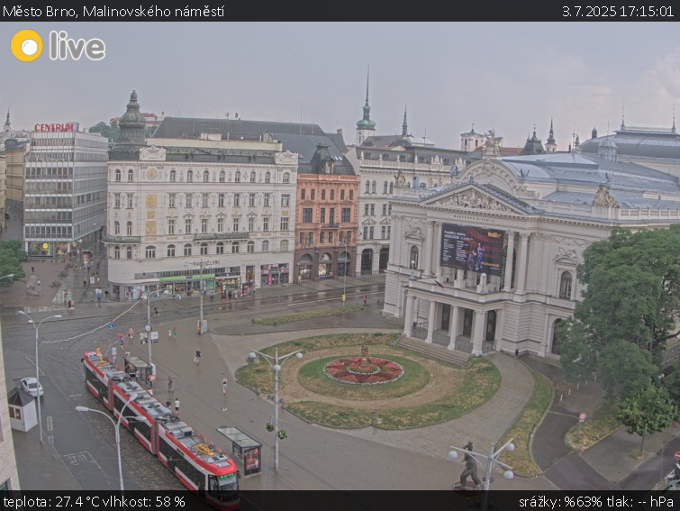 Město Brno - Malinovského náměstí - 3.7.2025 v 17:15