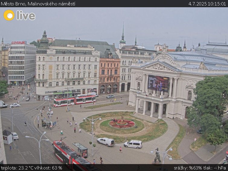 Město Brno - Malinovského náměstí - 4.7.2025 v 10:15 Město Brno - Malinovského náměstí - 4.7.2025 v 10:15
