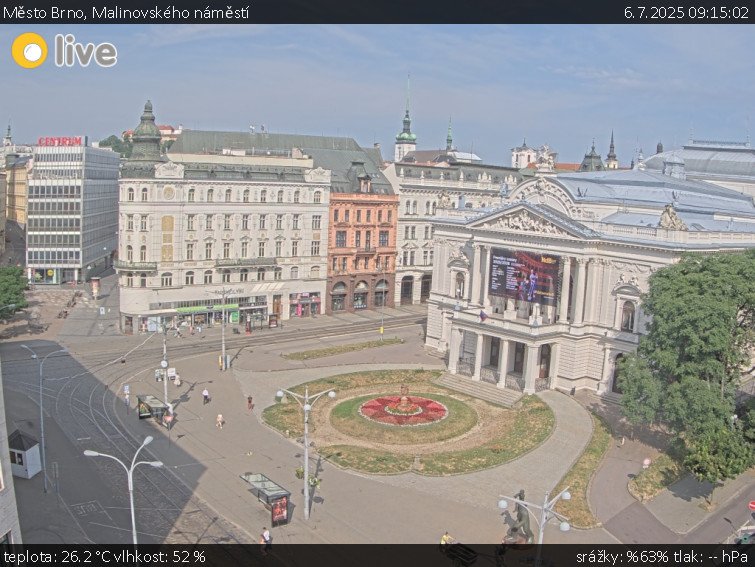 Město Brno - Malinovského náměstí - 6.7.2025 v 09:15 Město Brno - Malinovského náměstí - 6.7.2025 v 09:15