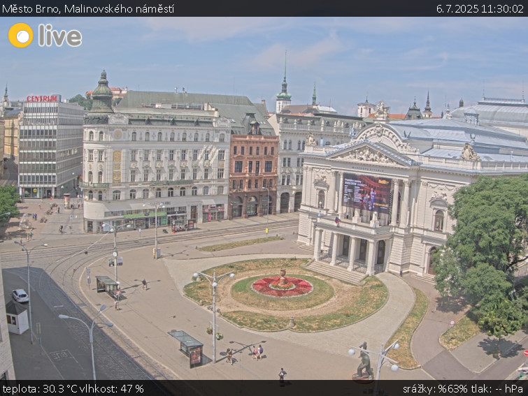 Město Brno - Malinovského náměstí - 6.7.2025 v 11:30 Město Brno - Malinovského náměstí - 6.7.2025 v 11:30