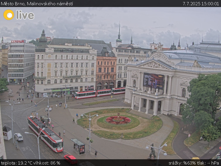 Město Brno - Malinovského náměstí - 7.7.2025 v 15:00 Město Brno - Malinovského náměstí - 7.7.2025 v 15:00