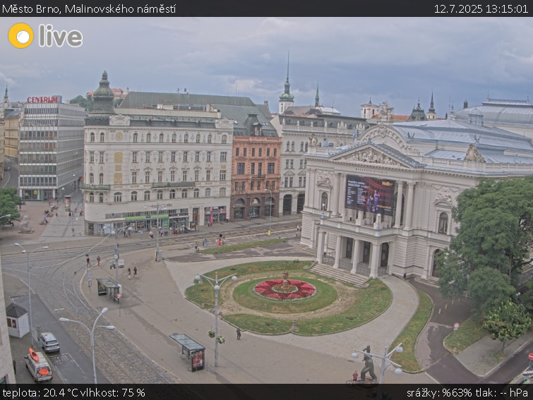 Město Brno - Malinovského náměstí - 12.7.2025 v 13:15 Město Brno - Malinovského náměstí - 12.7.2025 v 13:15