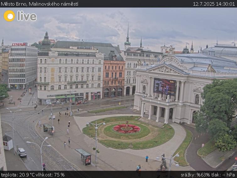 Město Brno - Malinovského náměstí - 12.7.2025 v 14:30 Město Brno - Malinovského náměstí - 12.7.2025 v 14:30