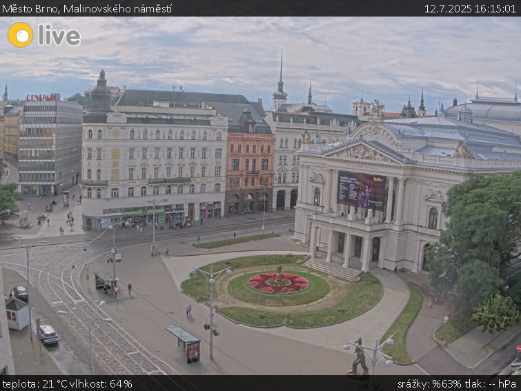 Město Brno - Malinovského náměstí - 12.7.2025 v 16:15