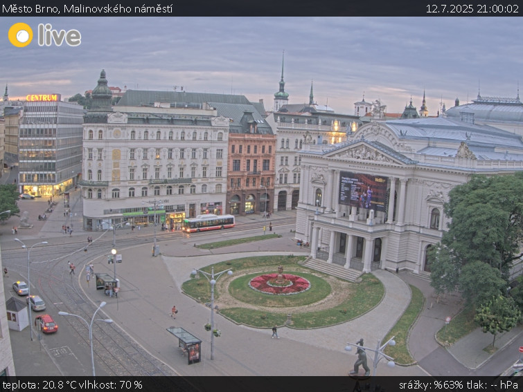Město Brno - Malinovského náměstí - 12.7.2025 v 21:00 Město Brno - Malinovského náměstí - 12.7.2025 v 21:00