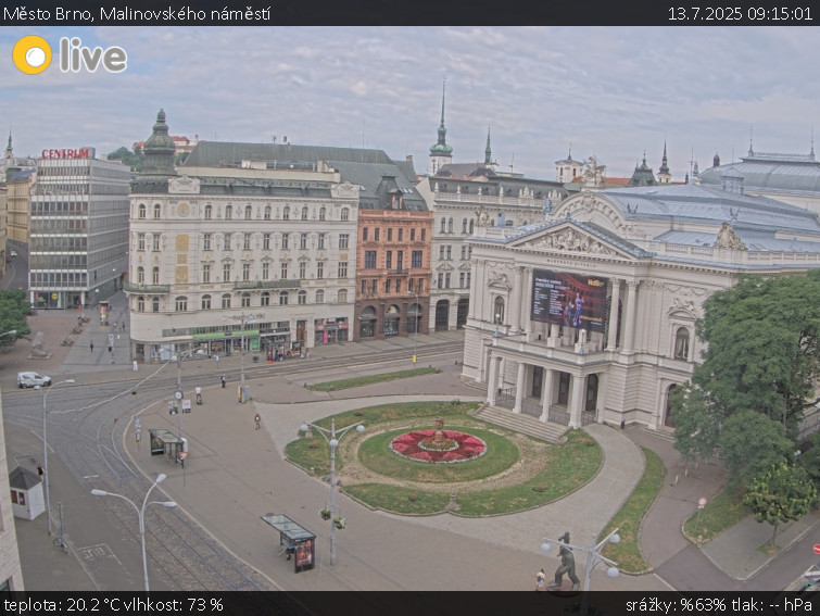 Město Brno - Malinovského náměstí - 13.7.2025 v 09:15 Město Brno - Malinovského náměstí - 13.7.2025 v 09:15