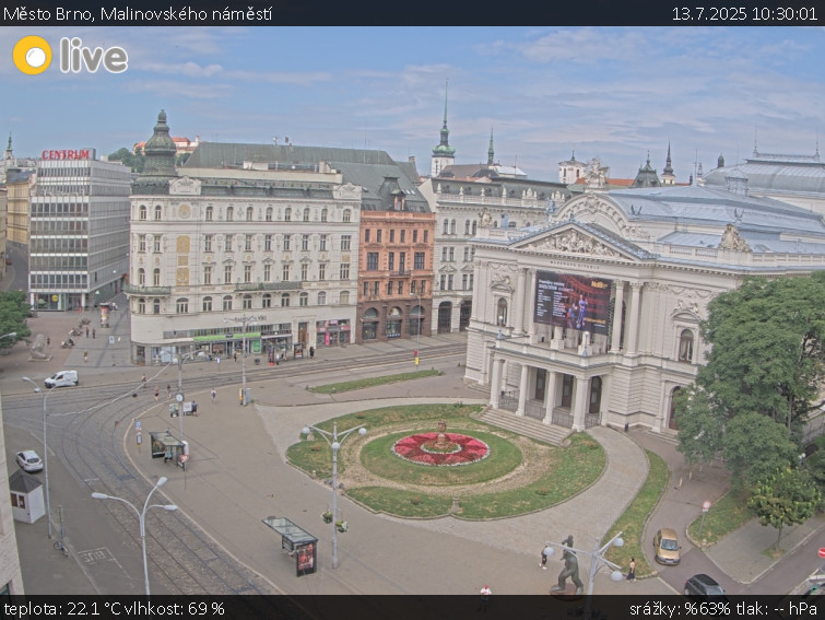Město Brno - Malinovského náměstí - 13.7.2025 v 10:30 Město Brno - Malinovského náměstí - 13.7.2025 v 10:30