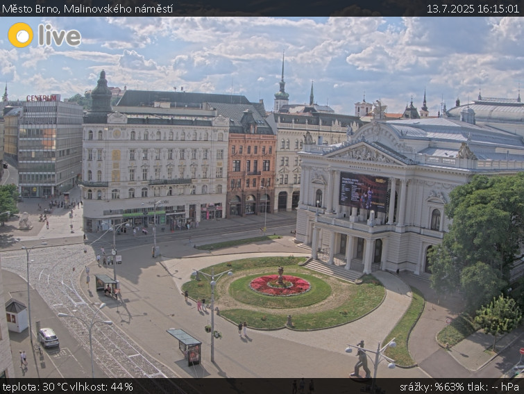 Město Brno - Malinovského náměstí - 13.7.2025 v 16:15 Město Brno - Malinovského náměstí - 13.7.2025 v 16:15