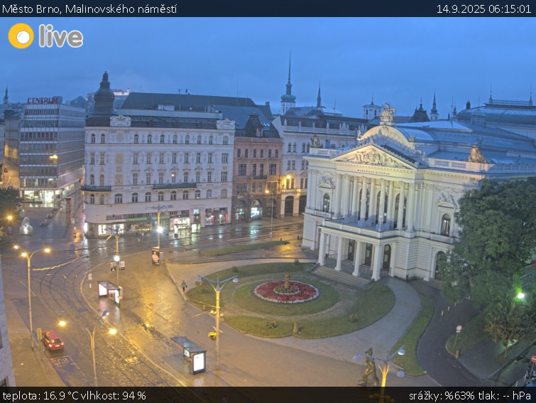 Město Brno - Malinovského náměstí - 14.9.2025 v 06:15 Město Brno - Malinovského náměstí - 14.9.2025 v 06:15