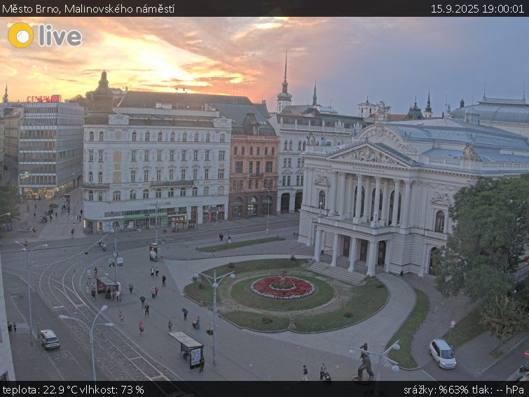 Město Brno - Malinovského náměstí - 15.9.2025 v 19:00 Město Brno - Malinovského náměstí - 15.9.2025 v 19:00
