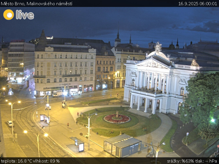 Město Brno - Malinovského náměstí - 16.9.2025 v 06:00