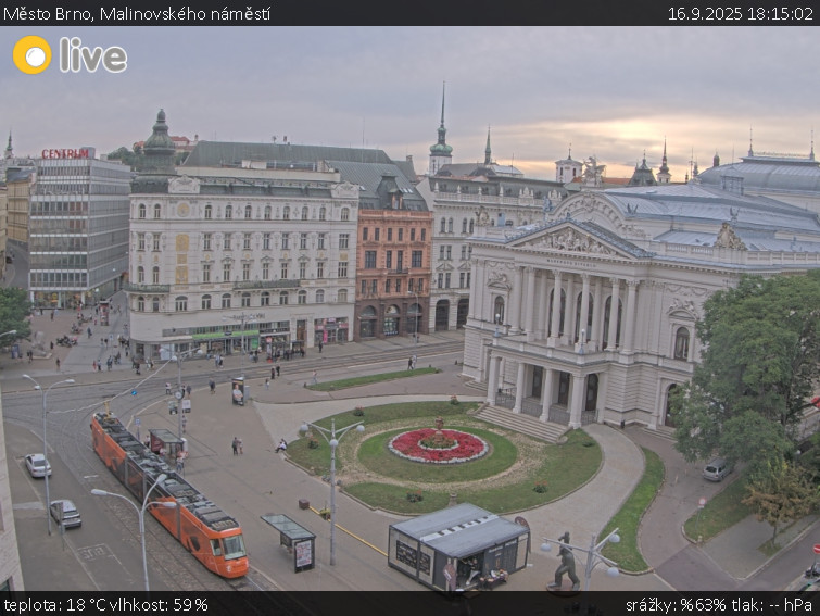 Město Brno - Malinovského náměstí - 16.9.2025 v 18:15