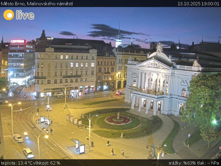 Město Brno - Malinovského náměstí - 13.10.2025 v 19:00