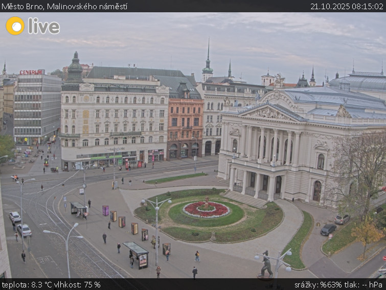 Město Brno - Malinovského náměstí - 21.10.2025 v 08:15 Město Brno - Malinovského náměstí - 21.10.2025 v 08:15