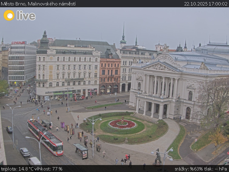 Město Brno - Malinovského náměstí - 22.10.2025 v 17:00