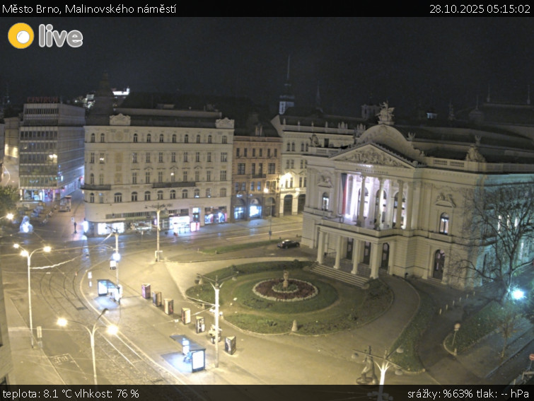 Město Brno - Malinovského náměstí - 28.10.2025 v 05:15 Město Brno - Malinovského náměstí - 28.10.2025 v 05:15
