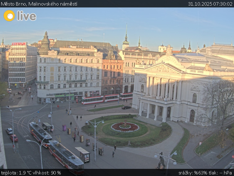 Město Brno - Malinovského náměstí - 31.10.2025 v 07:30 Město Brno - Malinovského náměstí - 31.10.2025 v 07:30