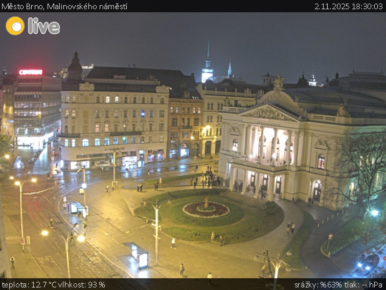 Město Brno - Malinovského náměstí - 2.11.2025 v 18:30 Město Brno - Malinovského náměstí - 2.11.2025 v 18:30