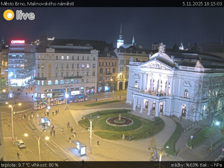 Město Brno - Malinovského náměstí - 5.11.2025 v 18:15