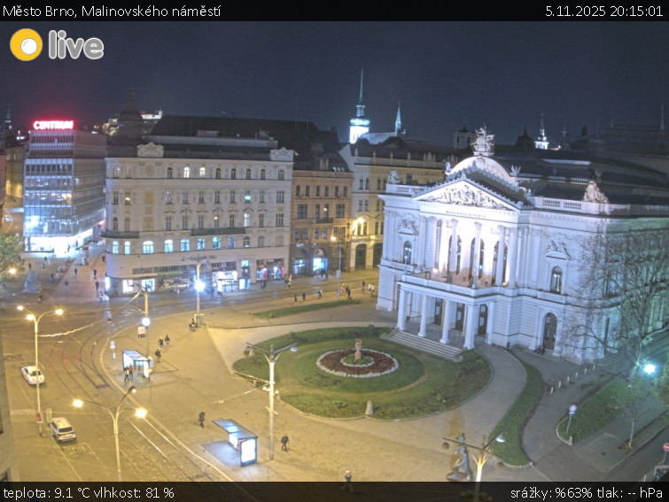 Město Brno - Malinovského náměstí - 5.11.2025 v 20:15