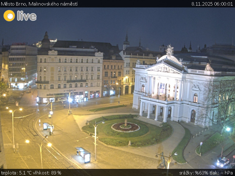 Město Brno - Malinovského náměstí - 8.11.2025 v 06:00