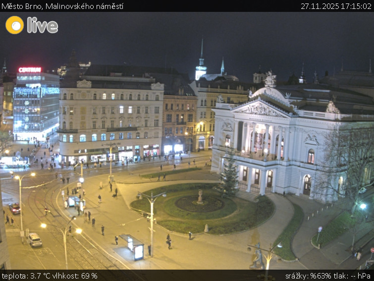 Město Brno - Malinovského náměstí - 27.11.2025 v 17:15