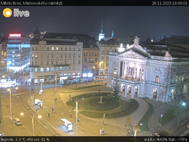 Město Brno - Malinovského náměstí - 28.11.2025 v 18:00